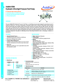 Thumbnail of document Data Sheet - 959A Hydraulic Ultra-High Pressure Test Pump